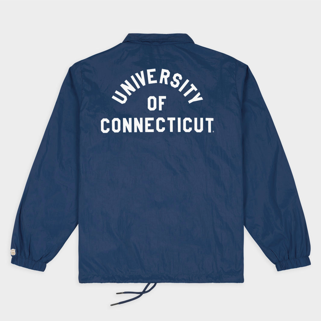 Vintage UConn Huskies 1970s Logo Coaches Jacket - A Must-Have for Football Saturdays!