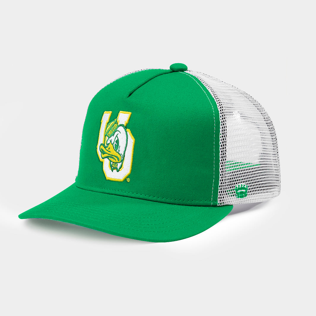 Get Your Oregon Ducks Retro Logo Trucker Hat Now!