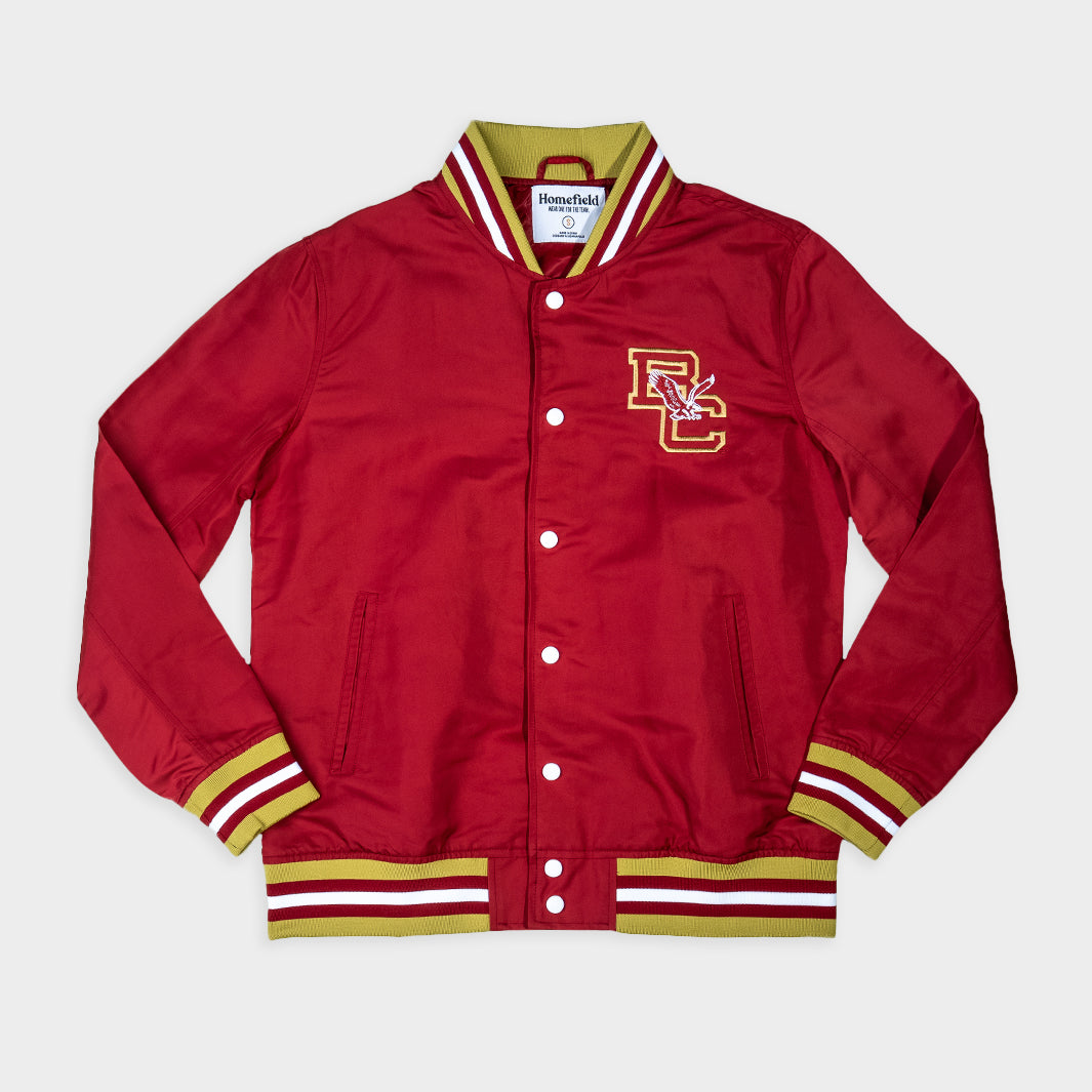Boston College Vintage-Inspired Bomber Jacket with Retro Logo