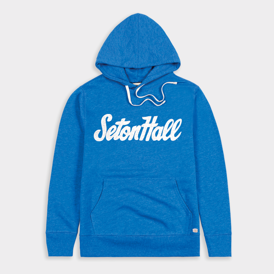 Vintage Seton Hall Script Hoodie - A Must-Have for Fans!