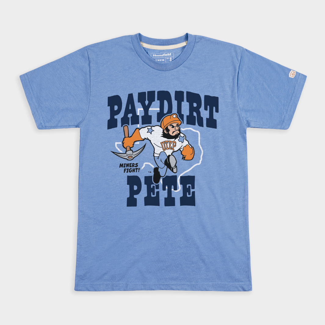 Show Your UTEP Pride with the Vintage Paydirt Pete Tee