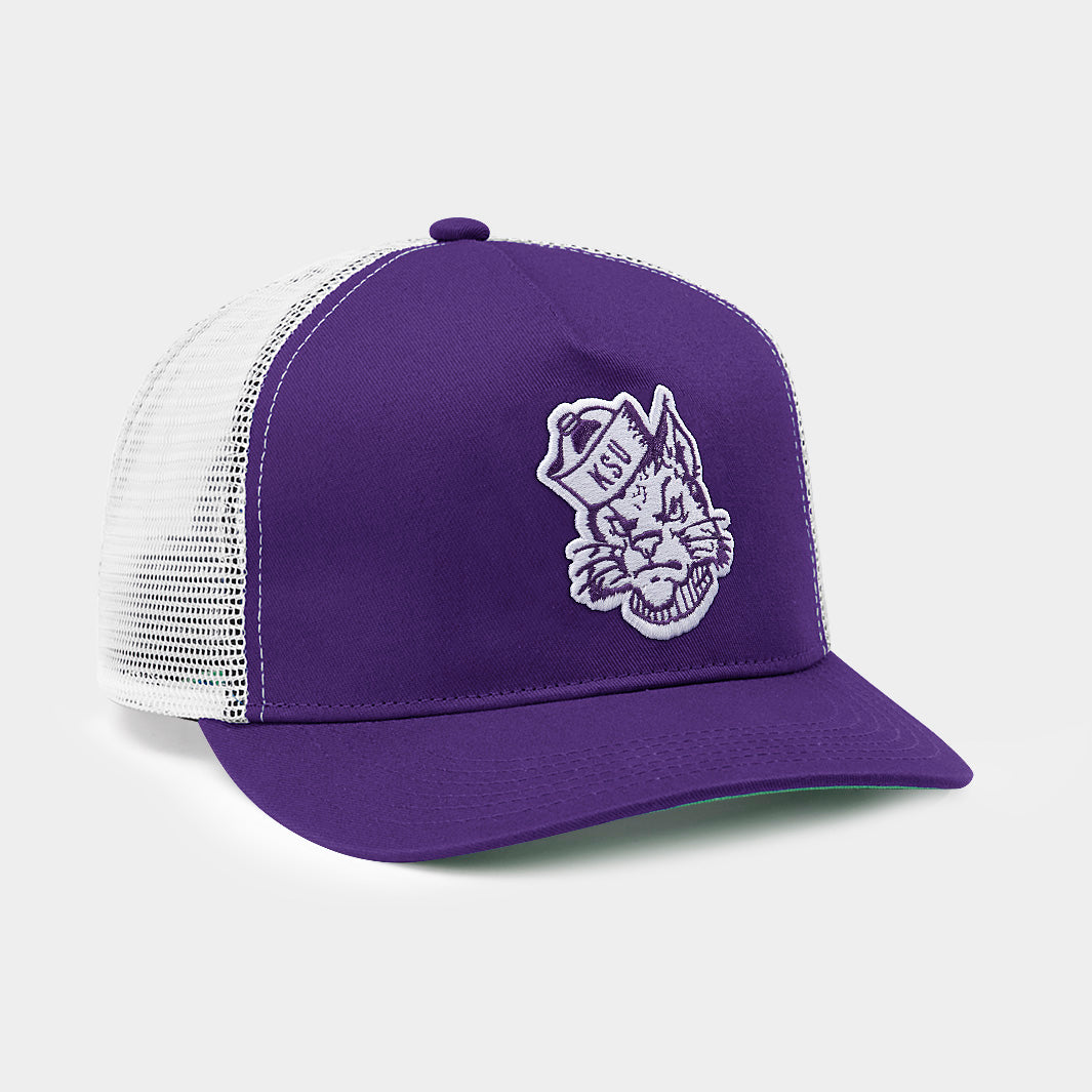 Show Your Kansas State Pride with This Retro Logo Trucker Hat!
