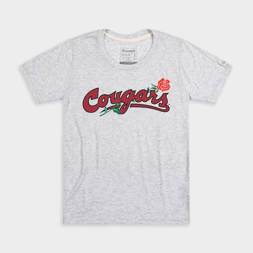 WSU Cougars Retro Rose-Infused Script Women's Tee
