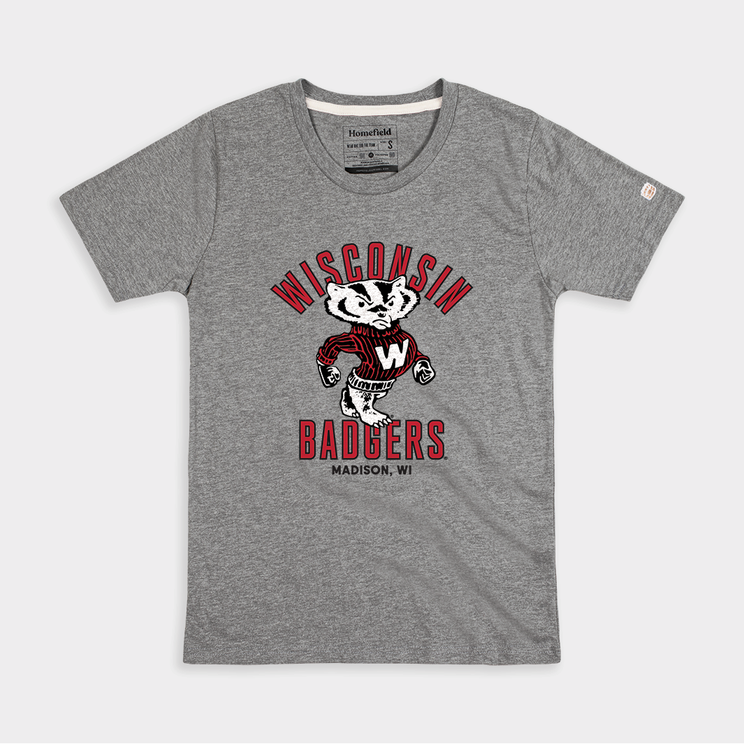 Wisconsin Badgers Vintage Bucky Women's Tee - A Tribute to Badger Pride