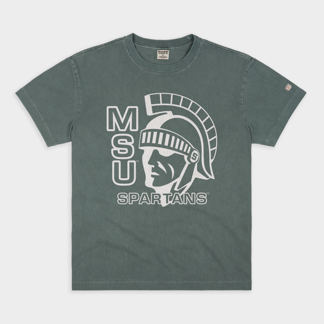 Throwback MSU Spartans Vintage Heavyweight Tee