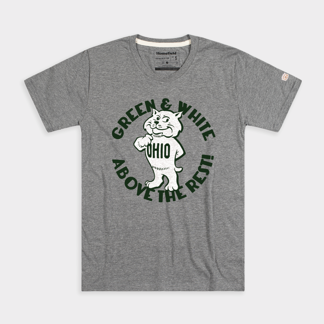 Show Your Ohio Pride with the Green & White Above The Rest Tee