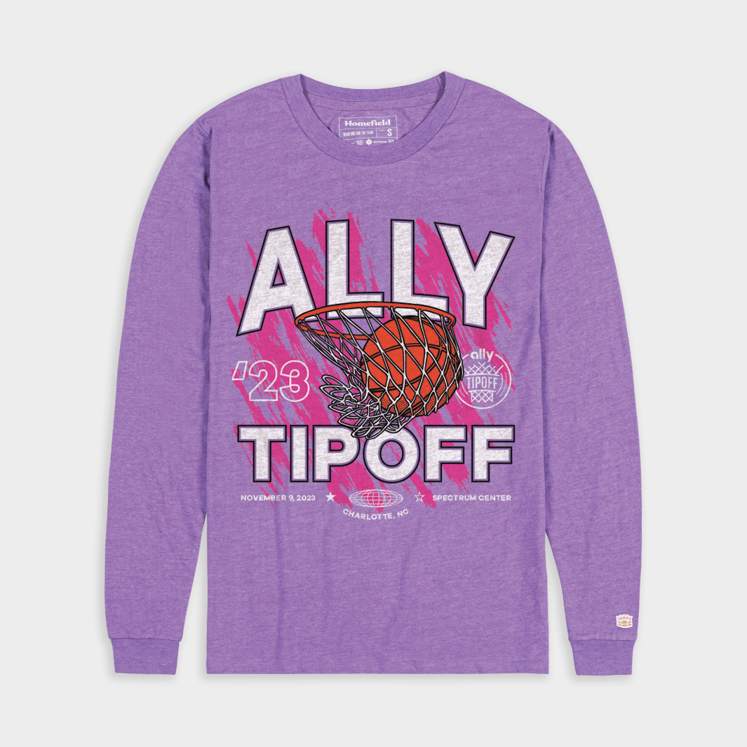 Celebrate Women's Basketball in Style! 2023 Ally Tipoff Long Sleeve
