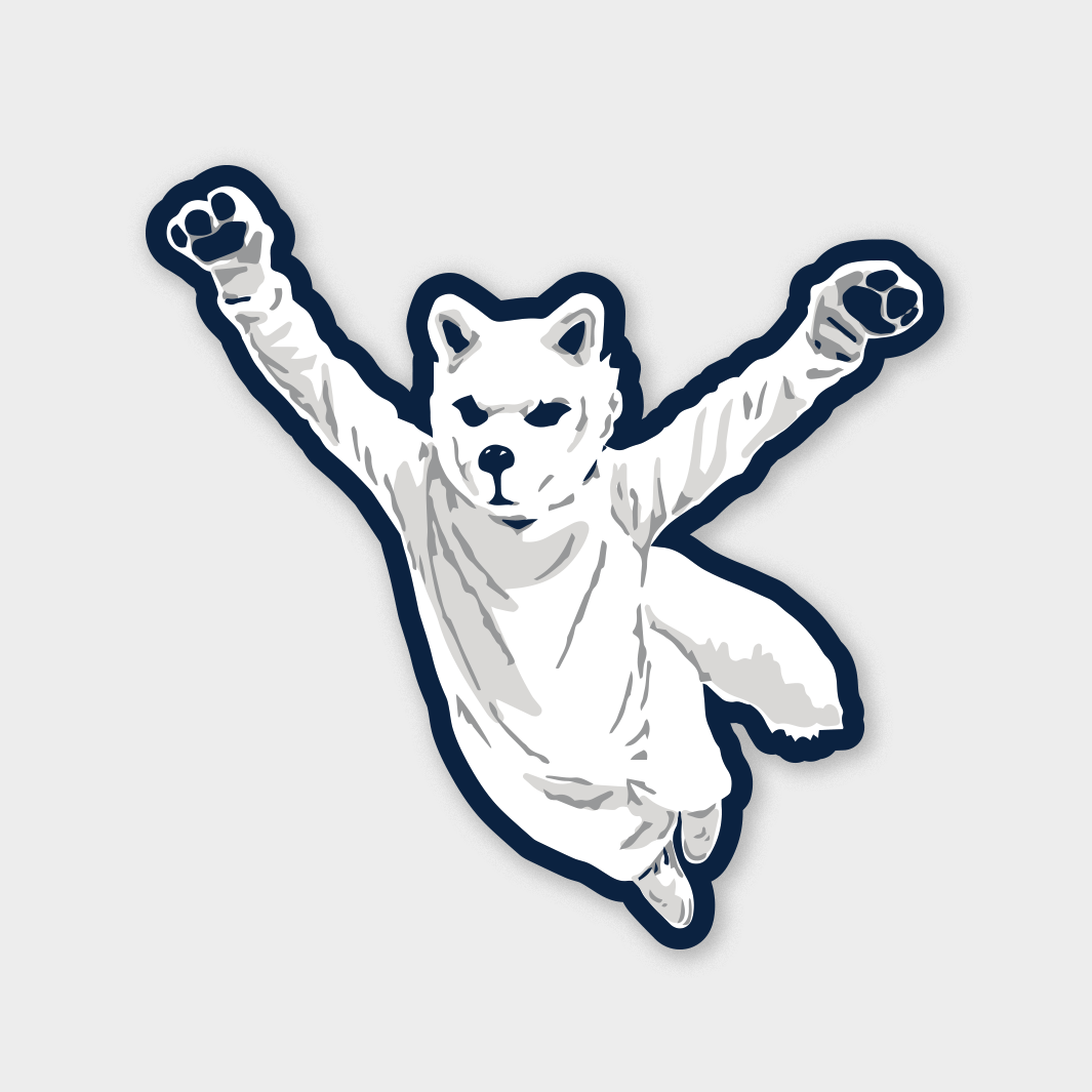 Relive the Legendary UConn Husky Slide with This Vintage Sticker