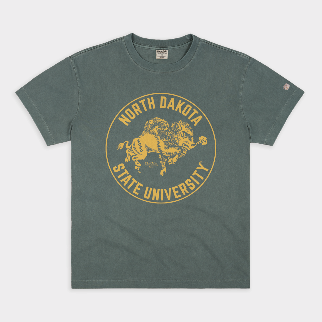 Vintage North Dakota State Bison Logo Heavyweight Tee - Show Your Pride