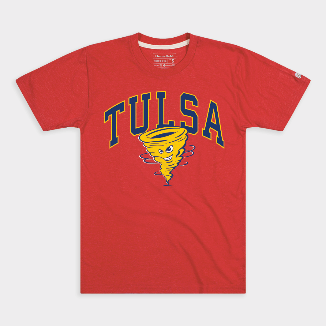 Retro Tulsa Golden Hurricane Logo Tee - A Blast from the Past!