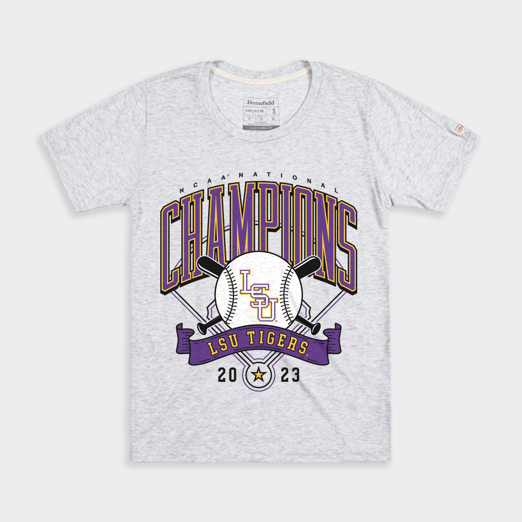 Celebrate LSU's 2023 NCAA Baseball Championship with This Women's Tee