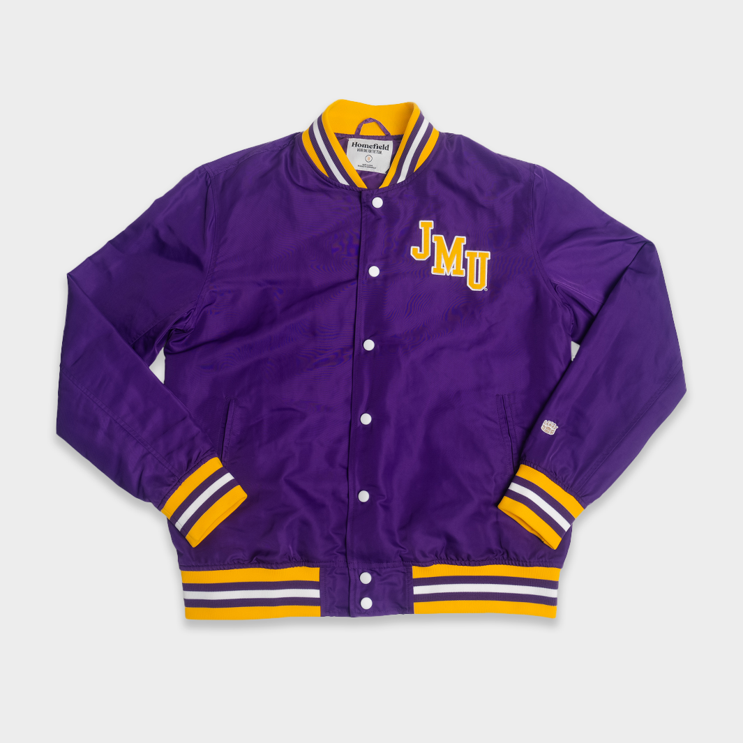 James Madison Dukes Retro Script Bomber Jacket - A Must-Have
