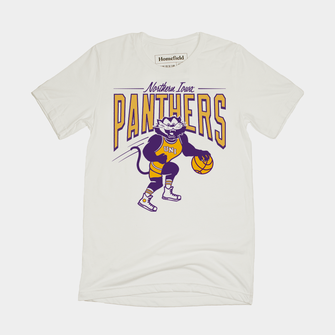 Get Your Hands on the Northern Iowa Panthers Basketball Tee - A Tribute to the 80s!