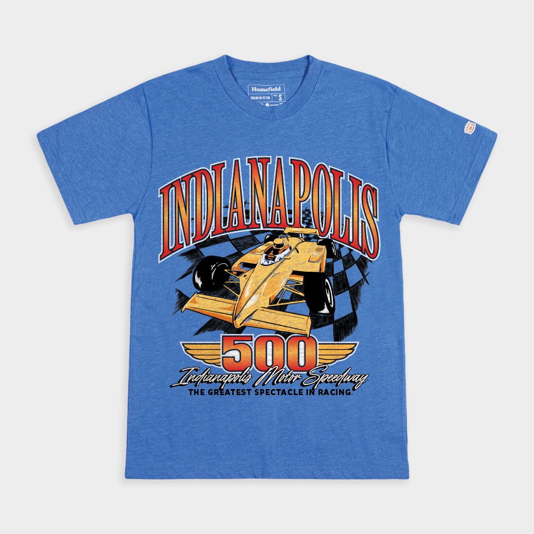 Rev Up Your Style with Indianapolis 500 Car Illustration Tee