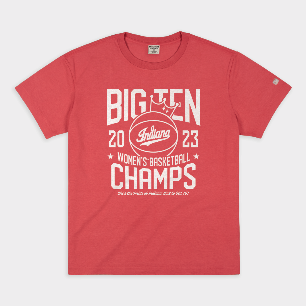 Celebrate IU Women's 2023 B1G Champs with This Vintage Heavyweight Tee