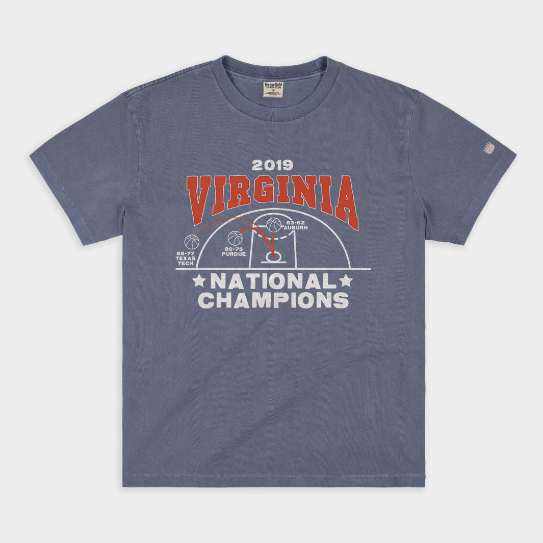 Virginia Basketball 2019 Champions Vintage Heavyweight Tee - Celebrate the Victory!