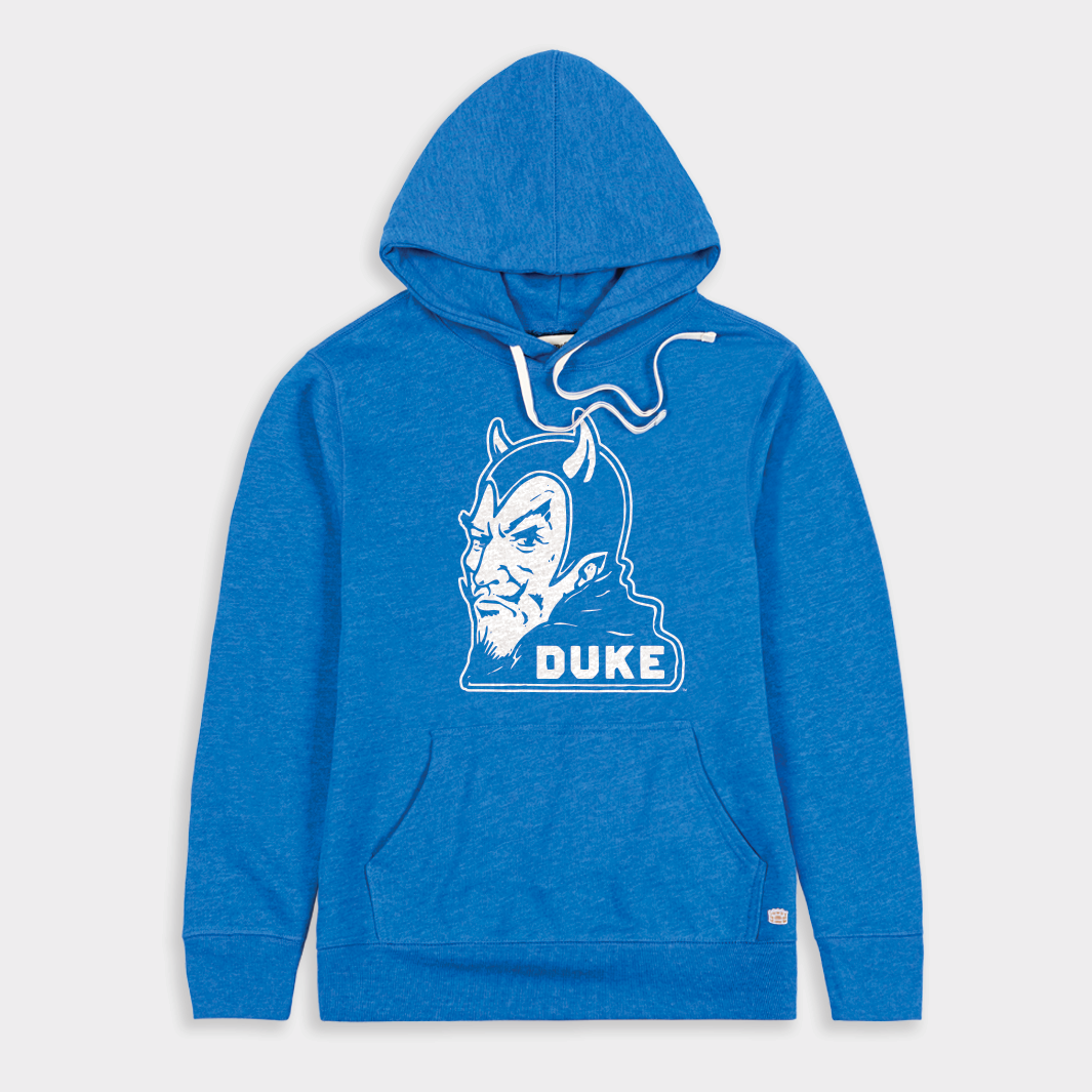 Duke Vintage Blue Devil Logo Hoodie - Unleash Your Team Spirit
