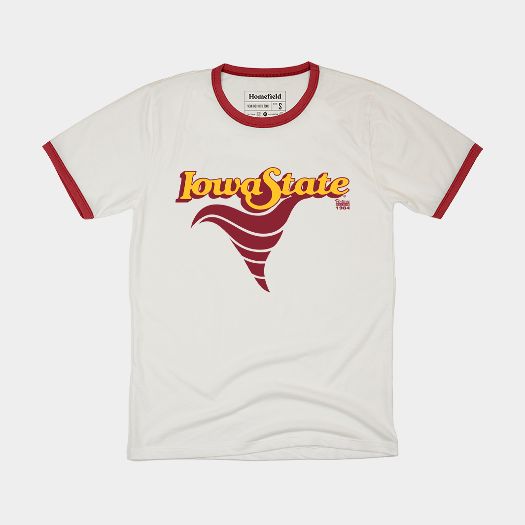 Show Your Iowa State Pride with the Cyclone Logo Ringer Tee