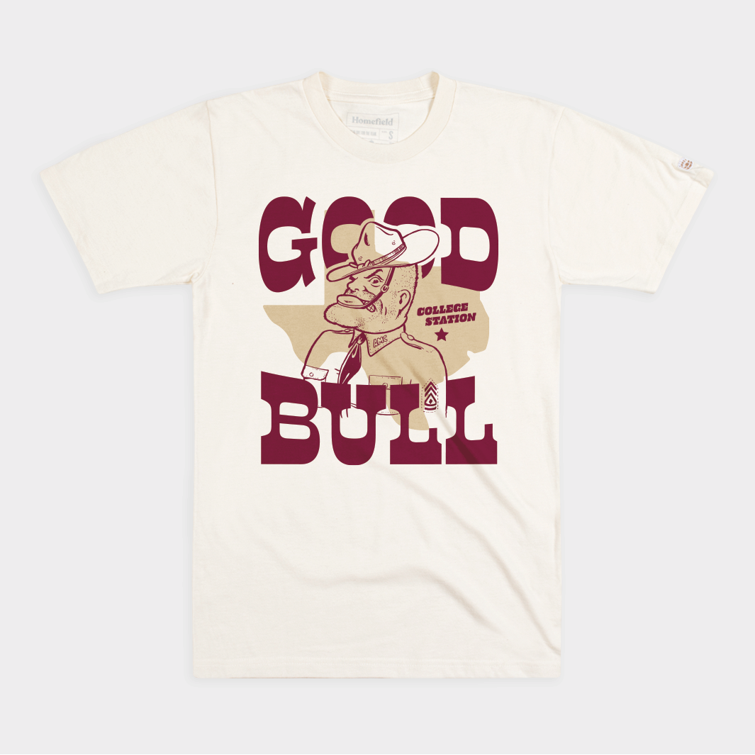 Texas A&M Ol' Sarge Good Bull Tee - Show Your Aggie Spirit!