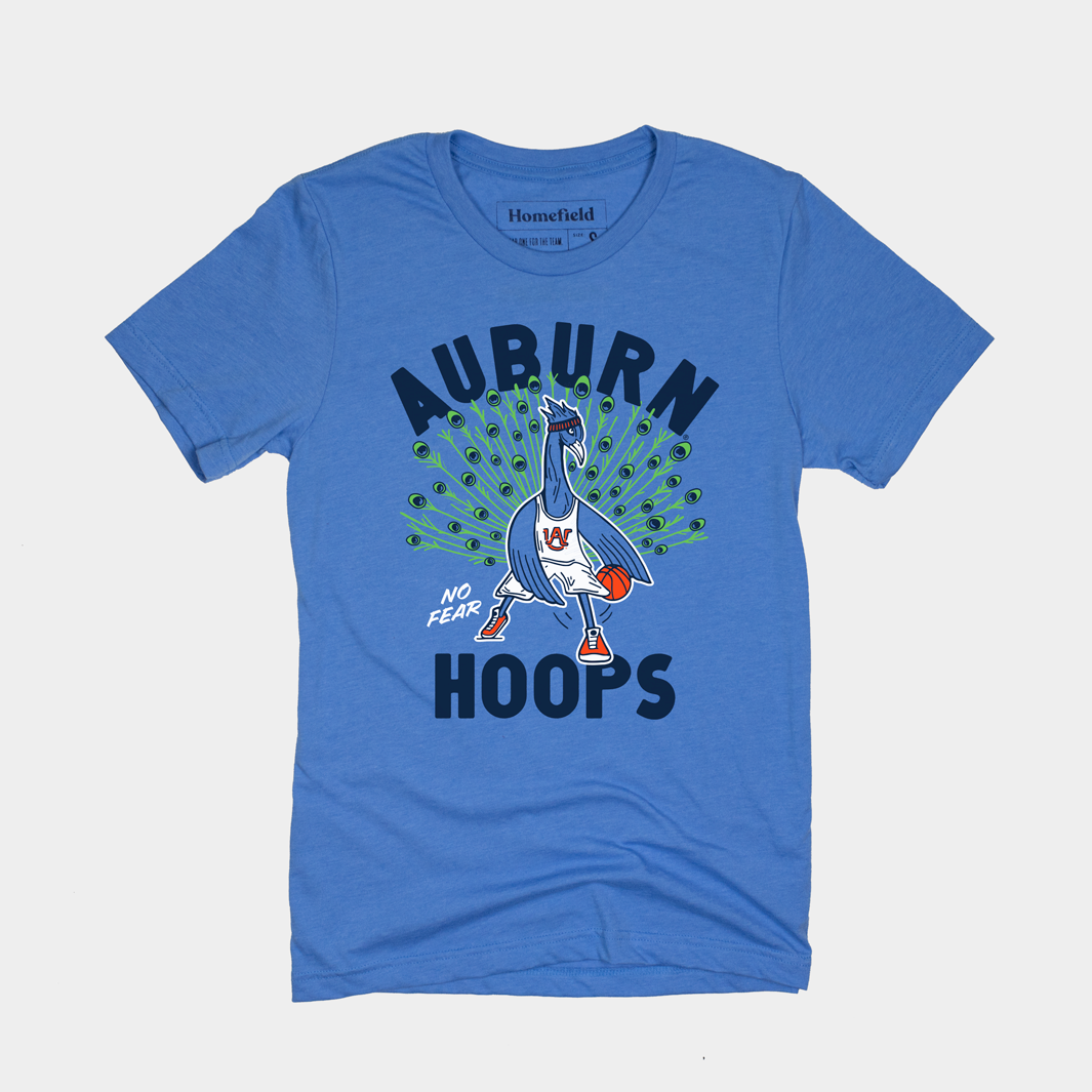 Auburn Basketball Team Pride Peacock Tee