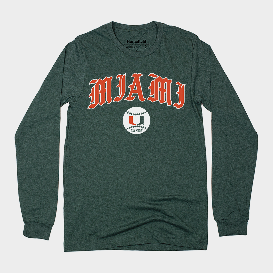Show Your Miami Hurricanes Pride with Our Baseball Long Sleeve
