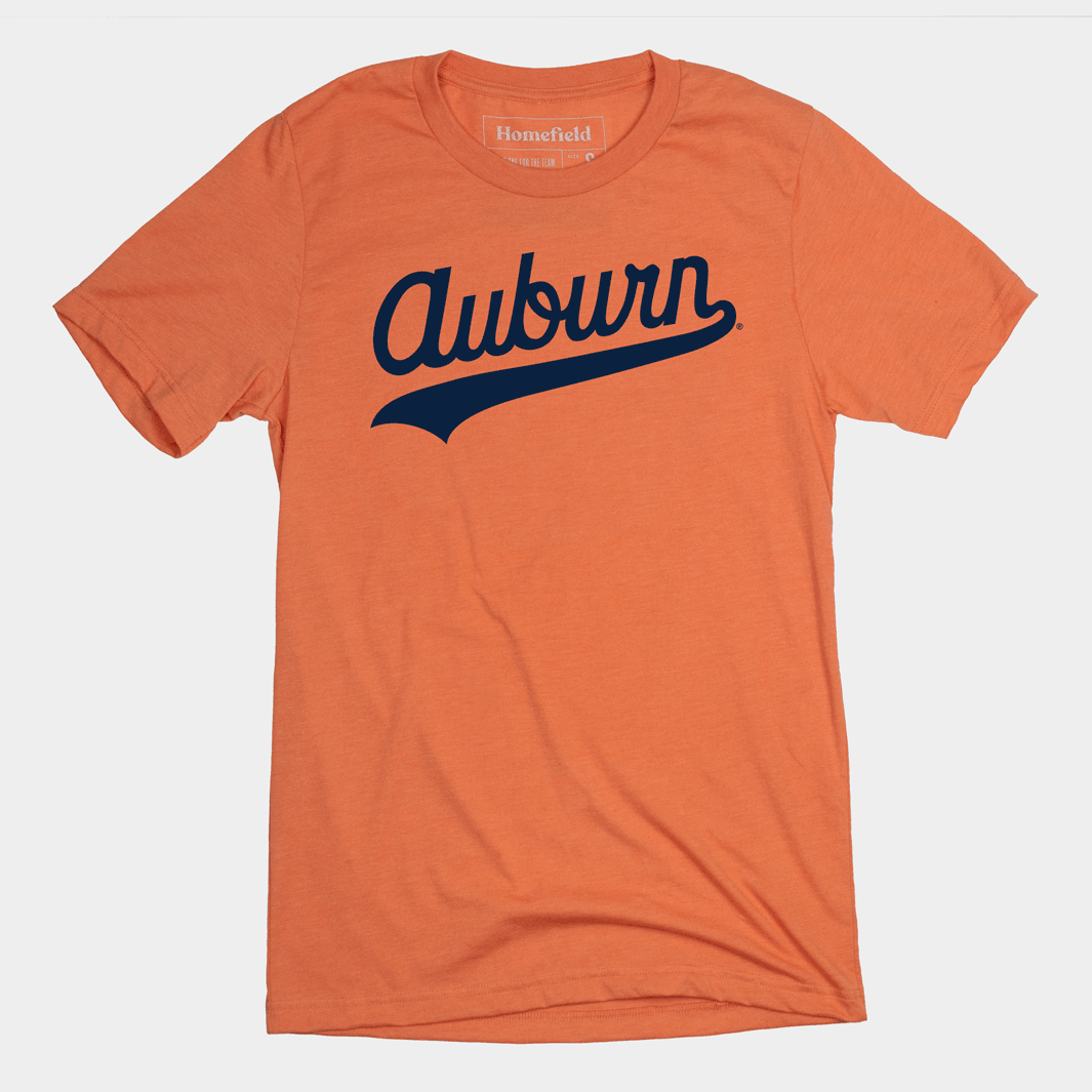 Vintage Auburn Baseball Script Orange T-Shirt - A Must-Have for Fans