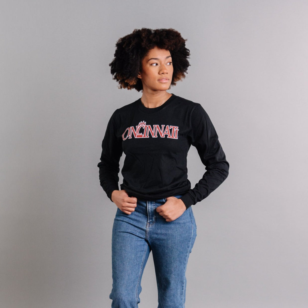 Cincinnati 90s Throwback: Iconic Wordmark Long Sleeve
