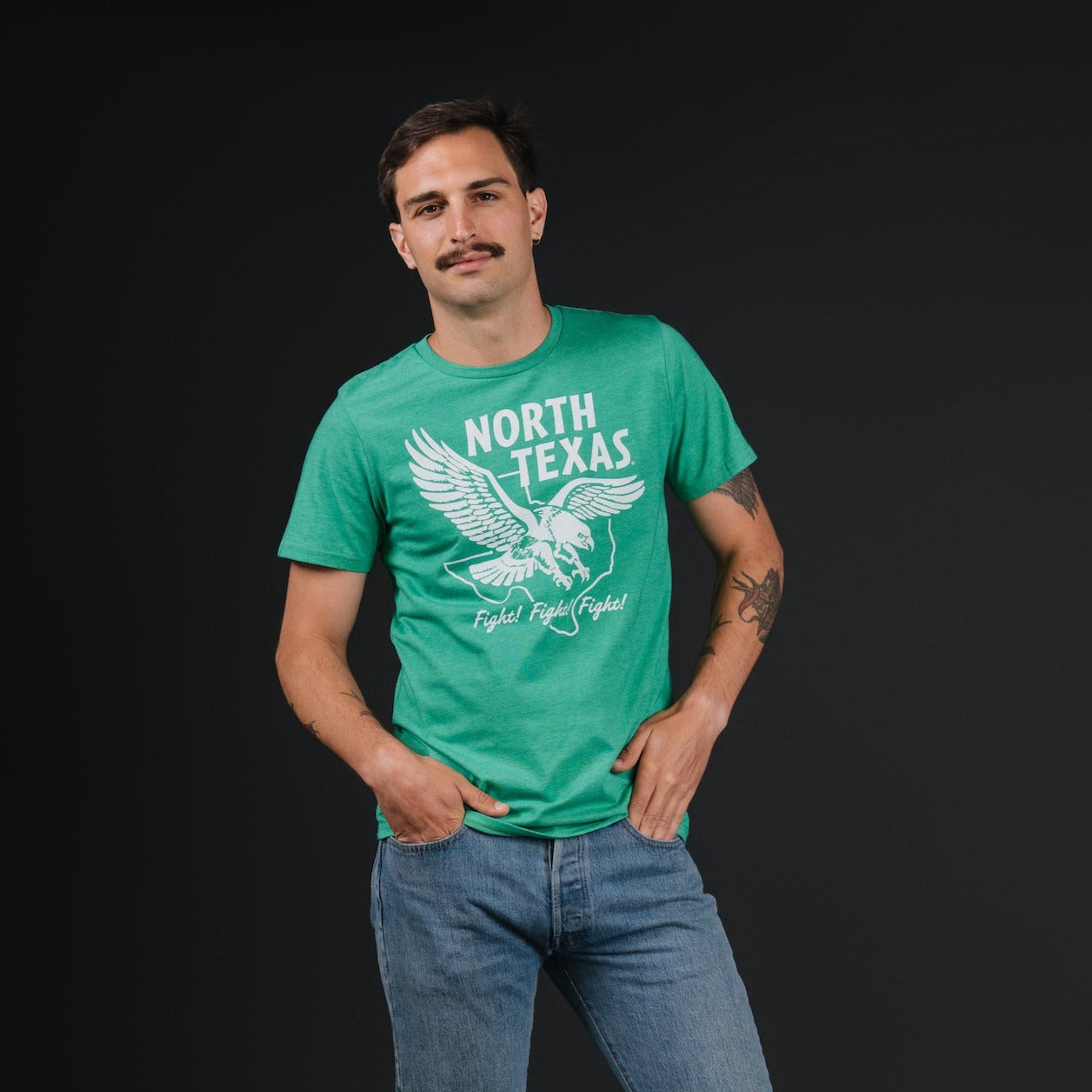 North Texas Mean Green 'Fight! Fight! Fight!' Tee - Rally Your Team Spirit