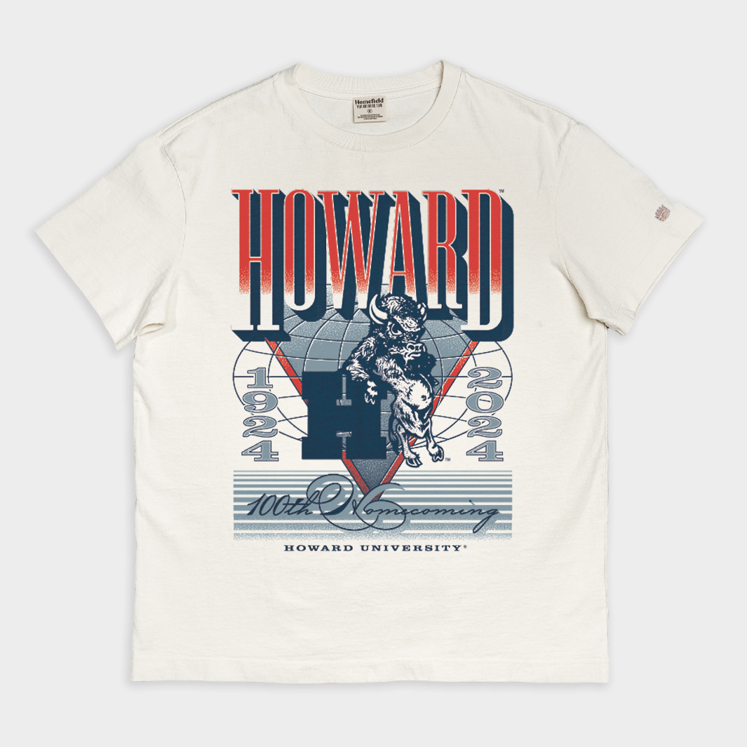 Celebrate Howard's 2024 Homecoming with This Centennial Vintage Heavyweight Tee