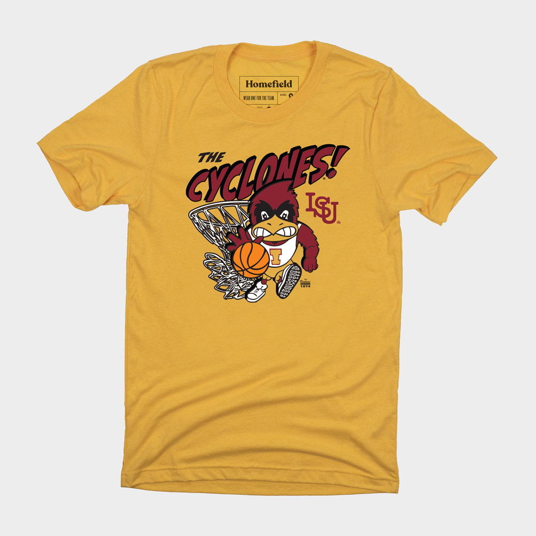 Show Your Love for Iowa State Basketball with This Vintage Cyclones Basketball Tee