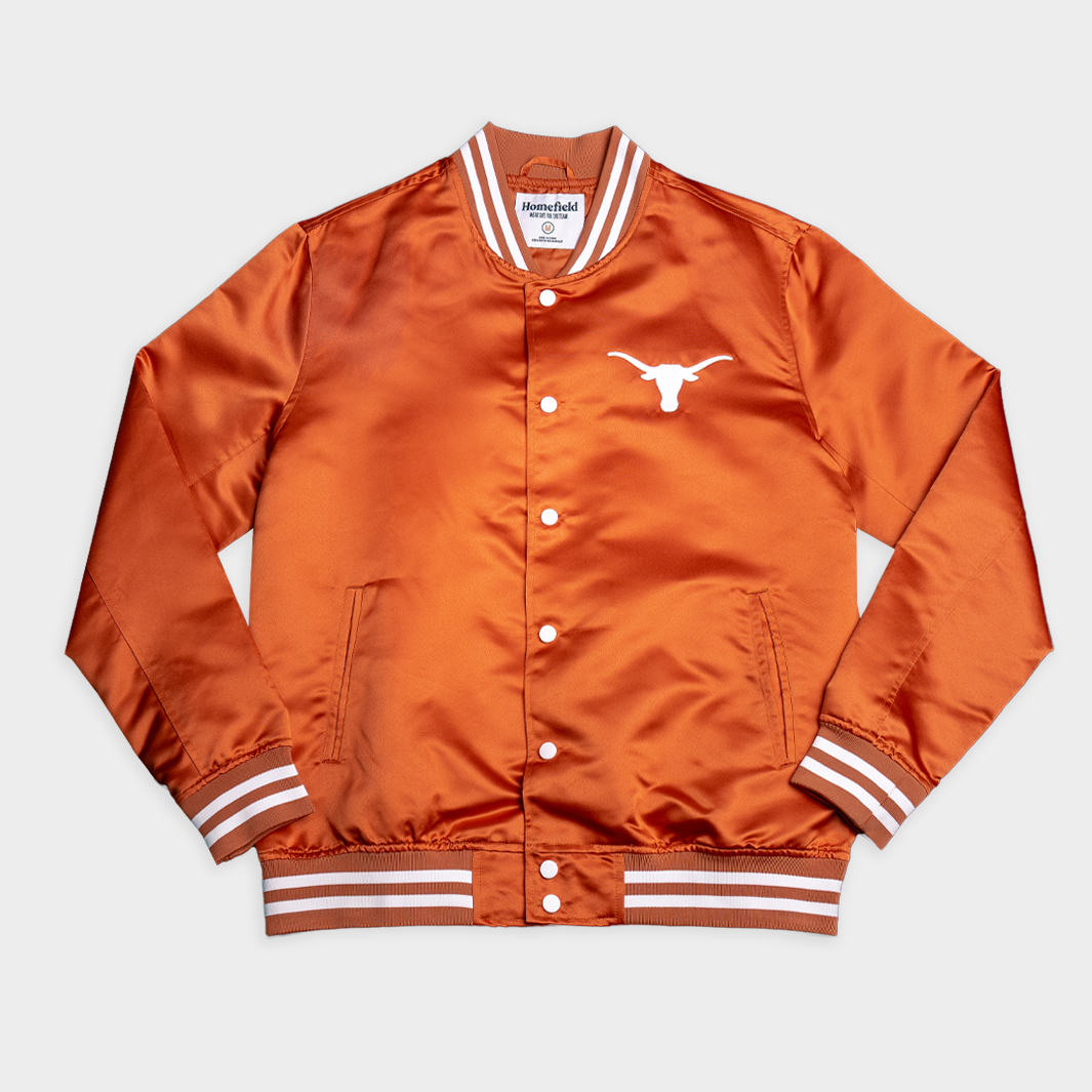 Texas Longhorns Vintage-Inspired Bomber Jacket with Script Design