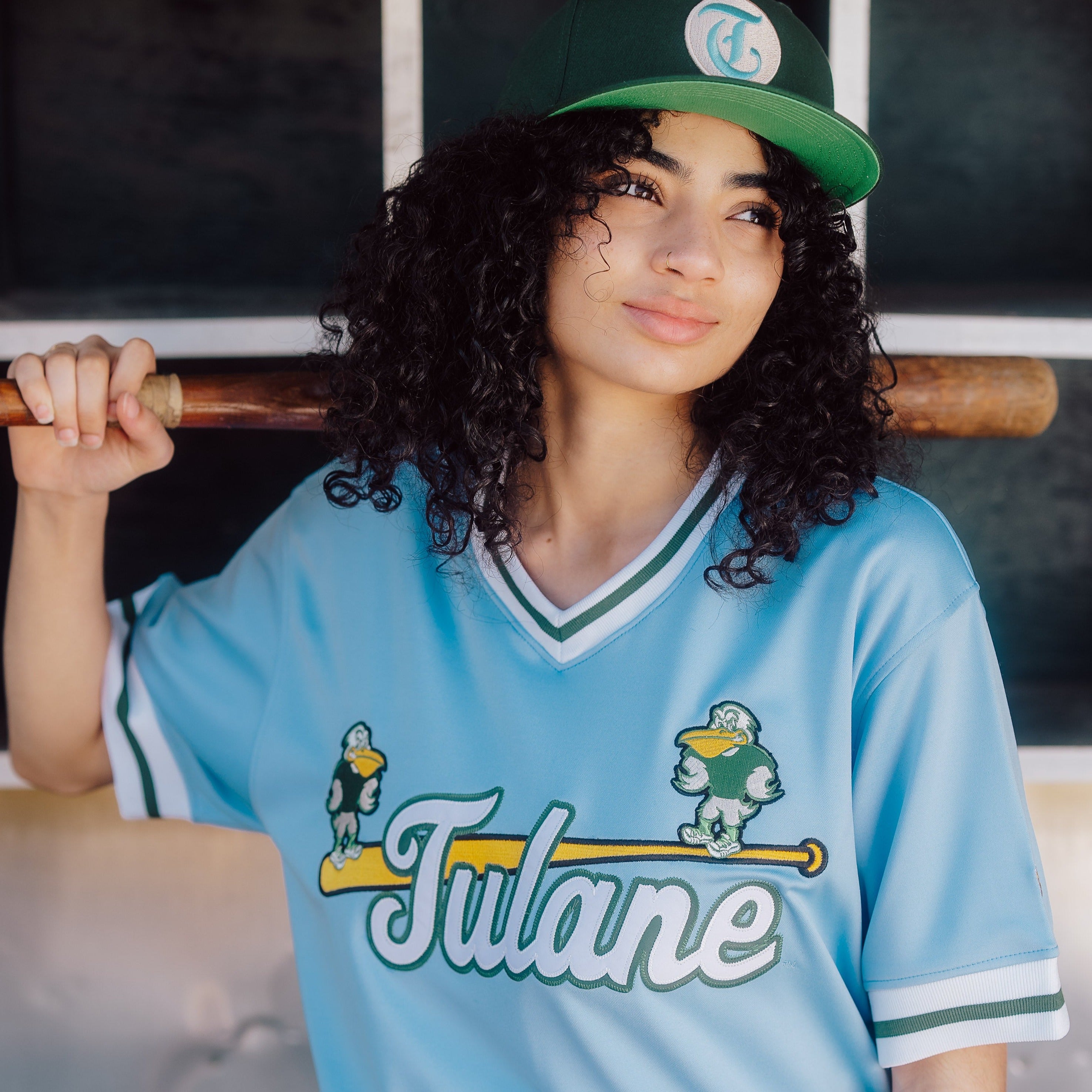 Vintage-Inspired Tulane Green Wave Baseball Pullover