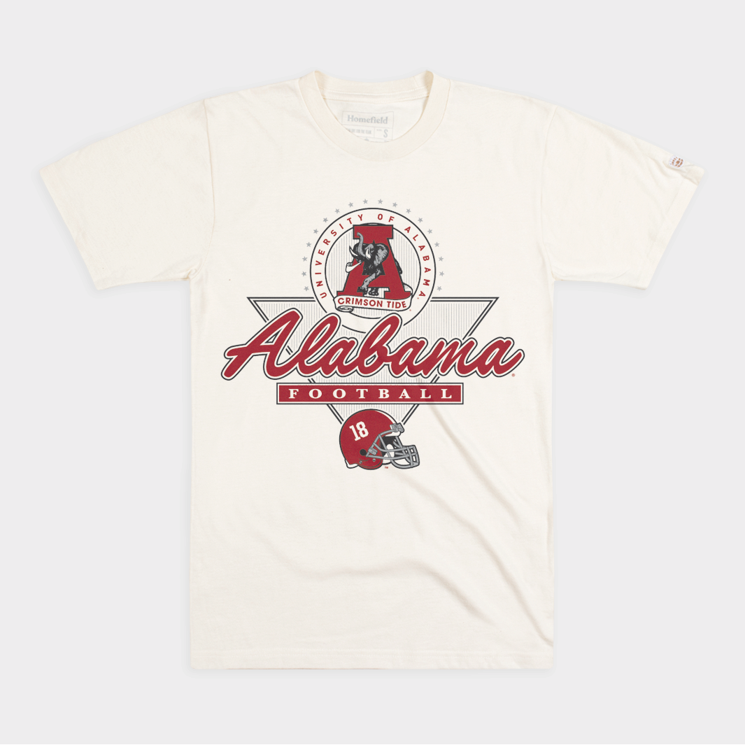 Show Your Pride with the Alabama Crimson Tide Classic Football Helmet Tee
