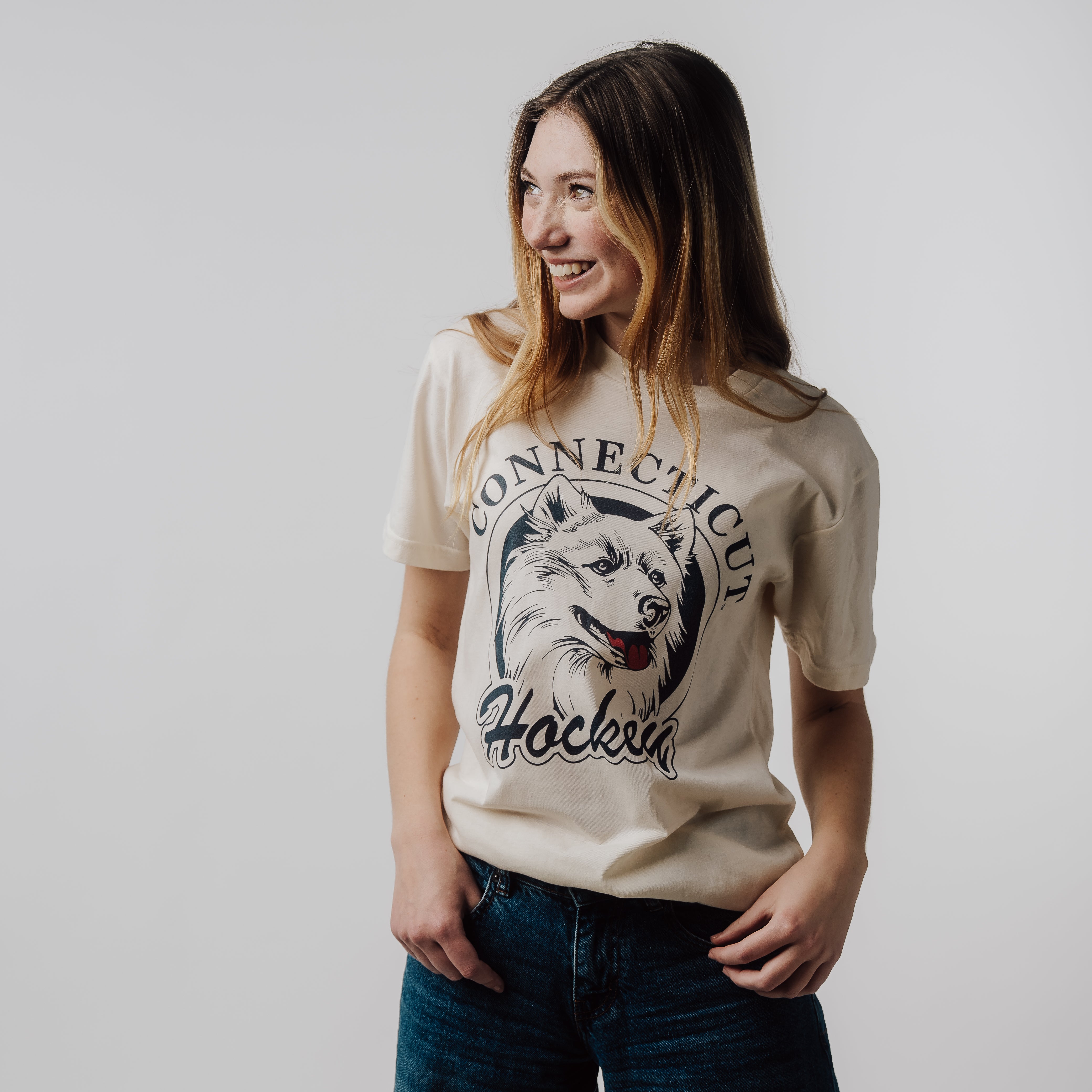 UConn Huskies Connecticut Hockey Vintage-Inspired Tee