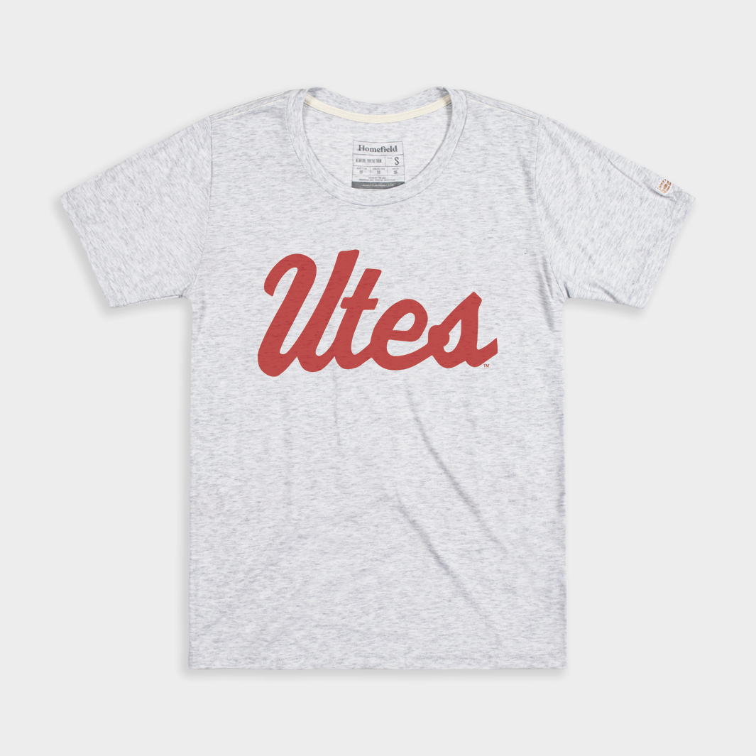 Utah Utes Women's Vintage Baseball Script Tee
