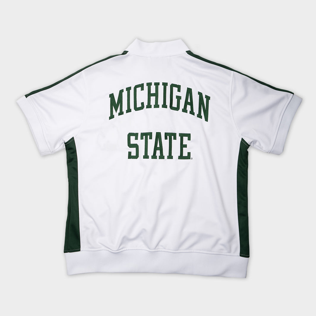 Relive the Magic: MSU Spartans 1979 Vintage Basketball Warmup Shooting Shirt