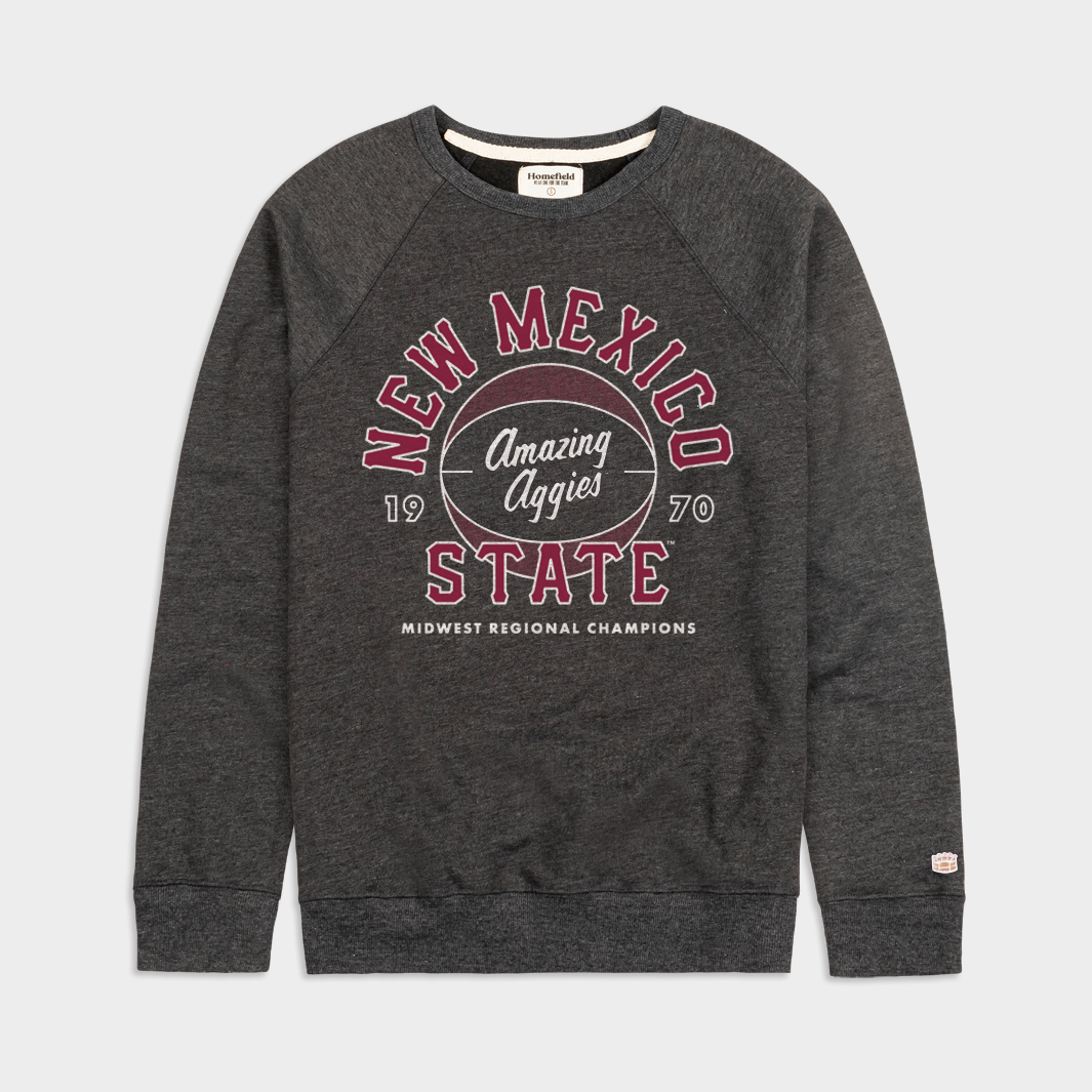 NMSU 1970 Amazing Aggies Basketball Crewneck - Relive the Glory