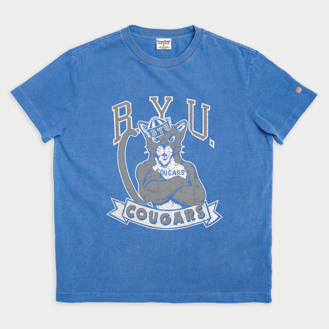 Vintage BYU Cougar Heavyweight Tee - A Must-Have for Fans