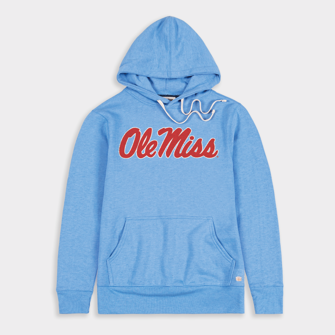 Show Your Ole Miss Pride with This Classic Script Powder Blue Hoodie