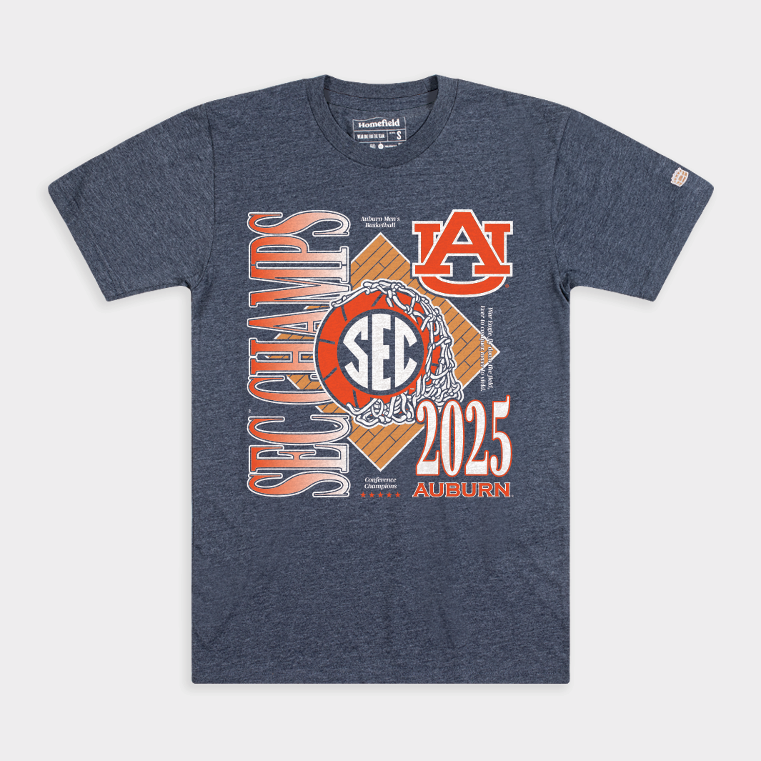 Auburn Men's 2024 - 2025 SEC Champs Basketball Tee - A Must - Have for Fans!