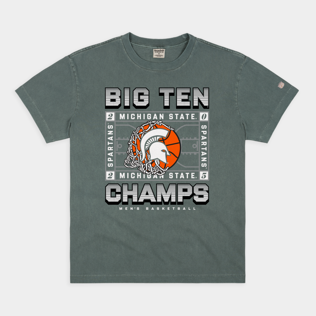 Celebrate Michigan State Men's 2025 Big Ten Champs with This Heavyweight Tee