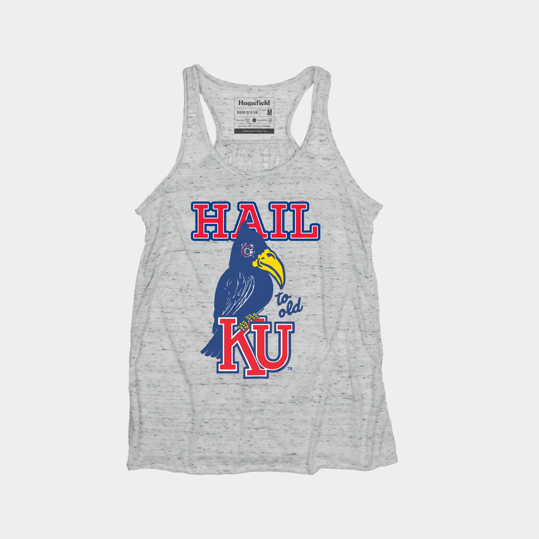 Vintage 'Hail to Old KU' Women's Flowy Racerback Tank Top
