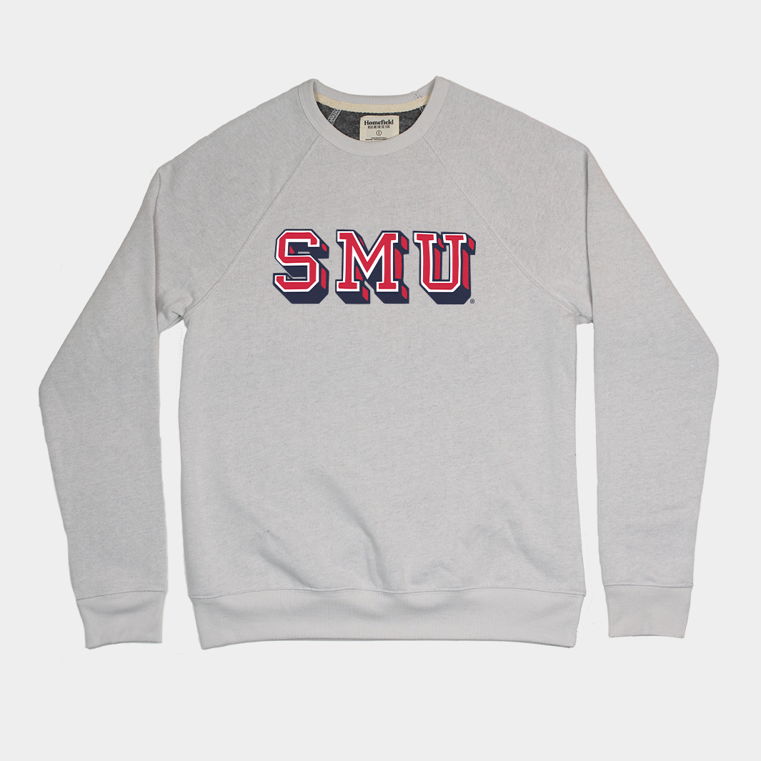 SMU Vintage-Inspired Cozy Crewneck Sweatshirt