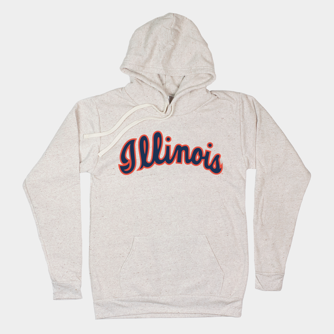 1970s Retro Illinois Basketball Script Hoodie - Show Your Pride