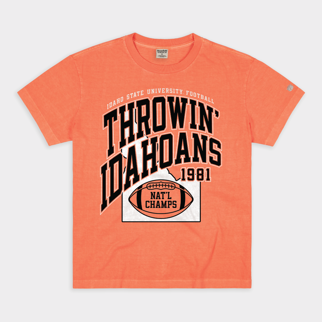 Relive the Glory: 1981 Idaho State Bengals Football Vintage Heavyweight Tee