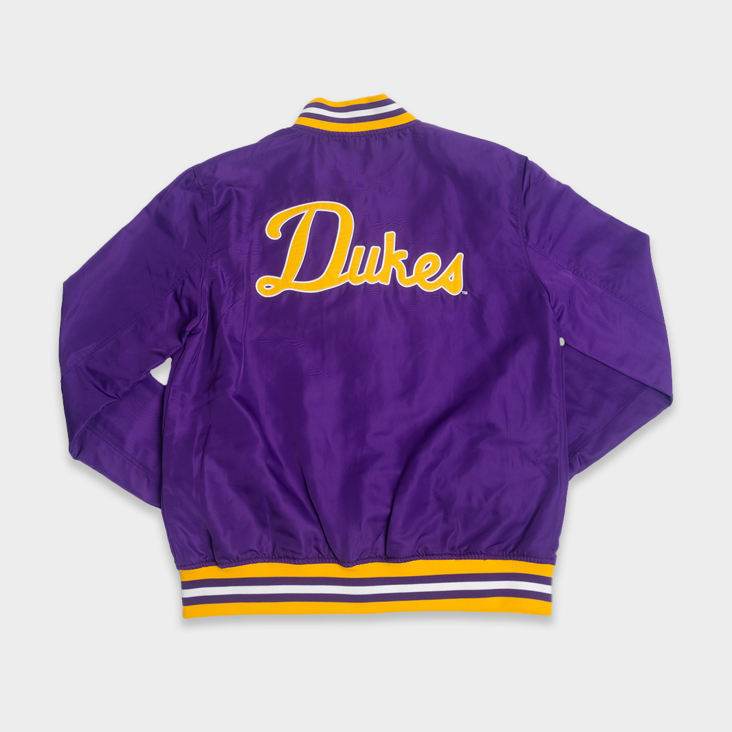 James Madison Dukes Retro Script Bomber Jacket - A Must-Have
