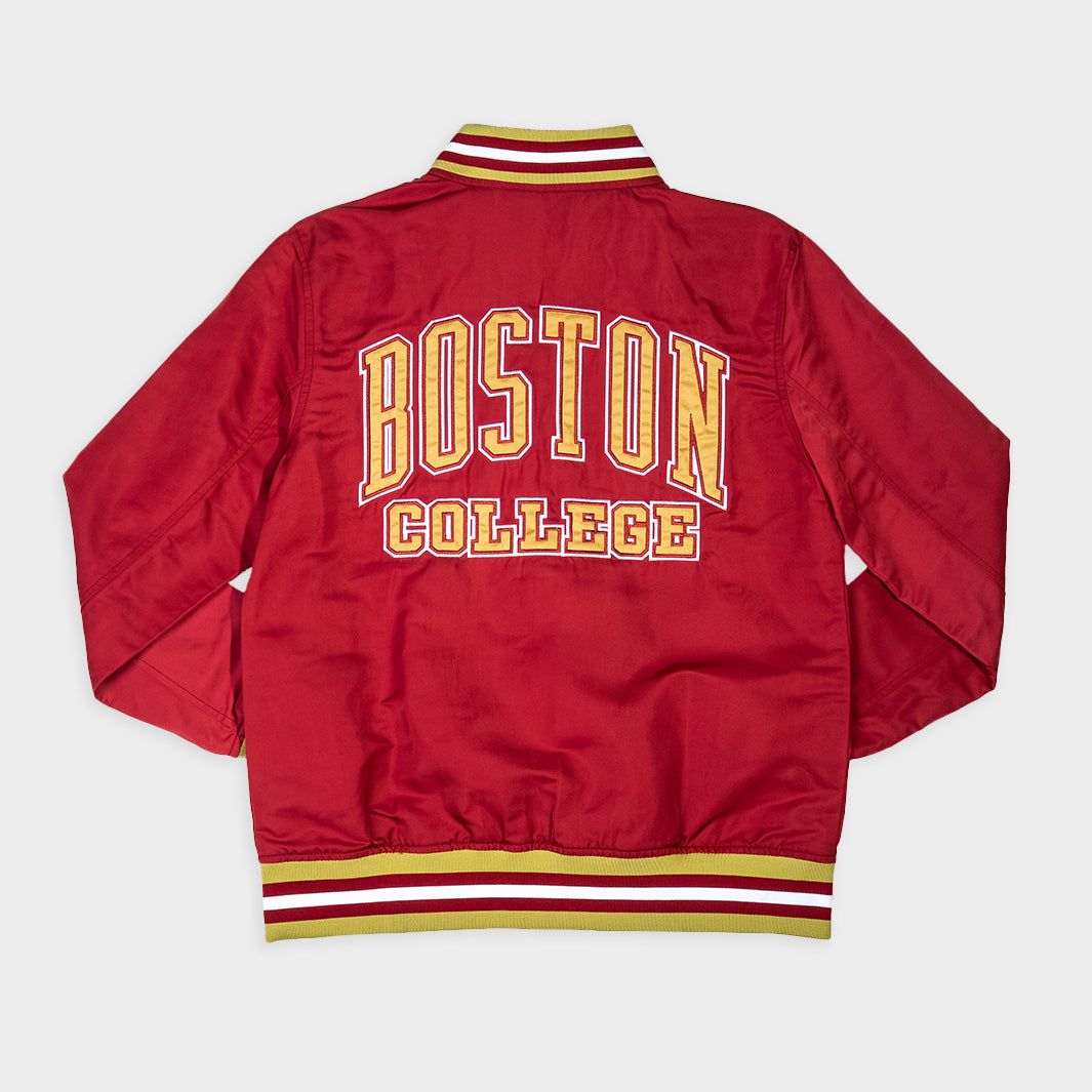 Boston College Vintage-Inspired Bomber Jacket with Retro Logo