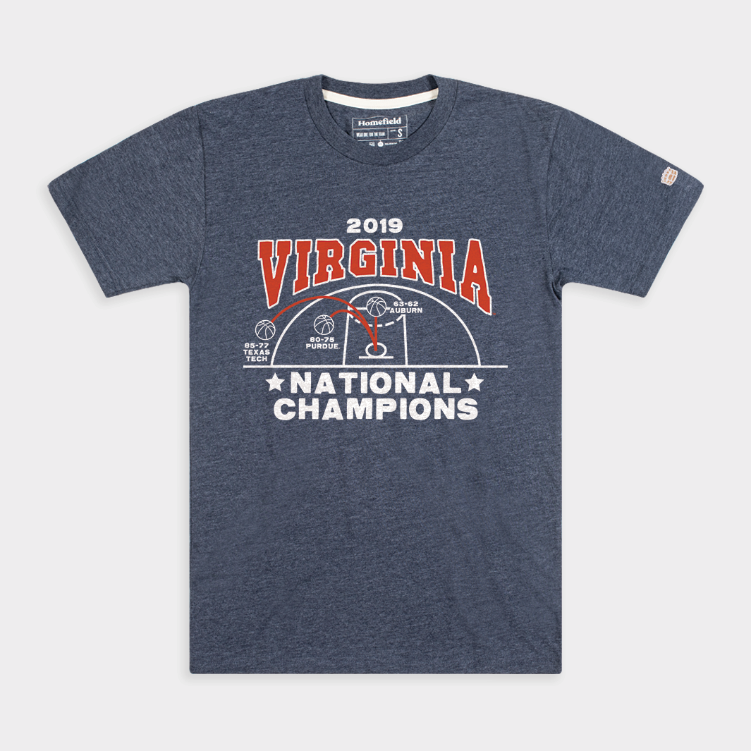 Celebrate Virginia Basketball's 2019 Championship Victory Tee