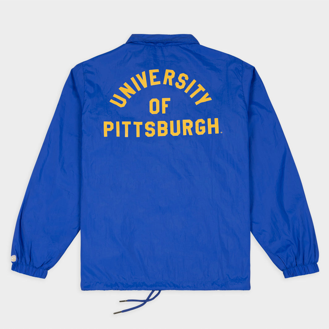 Retro Pitt Panthers Football Helmet Coaches Jacket - Gear Up for Game Day!
