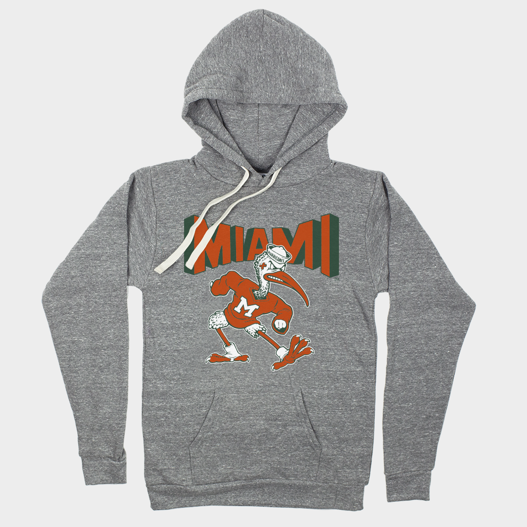 Vintage University of Miami Canes Hoodie - Show Your School Spirit